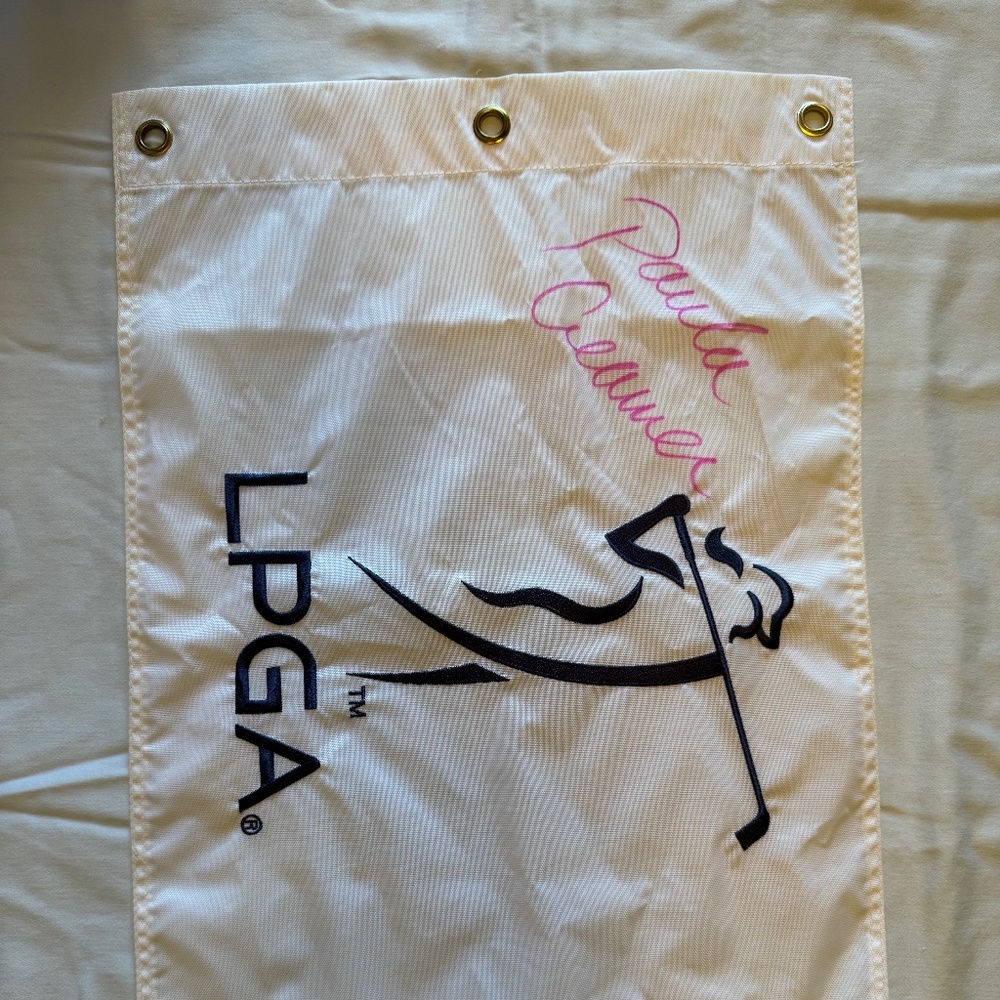 Paula Creamer autographed LPGA Flag